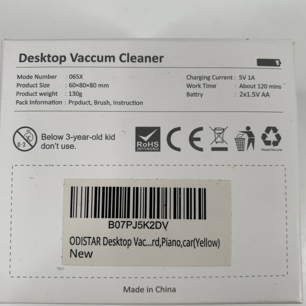 ODISTAR Desktop Vacuum Cleaner, Mini Table dust Sweeper Energy Yellow - Picture 3 of 11